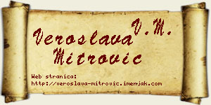 Veroslava Mitrović vizit kartica